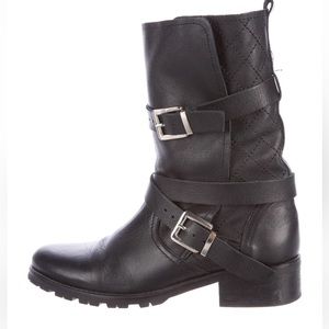 Maje Leather Moto Boots